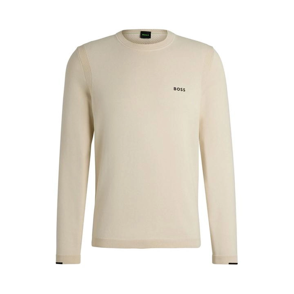 Hugo Boss Logo Print Regular-Fit Sweater - White